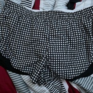Black and white checkered shorts